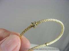 14K YELLOW GOLD BRACELET W/ SMALL DIAMOND ACCENT BAND