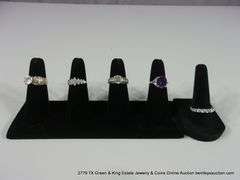 BAG: 5 ASSORTED SILVER & GOLD TONED & CZ FASHION RINGS
