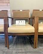 BROWN ARM LOBBY CHAIR