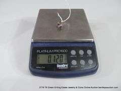 14K WHITE GOLD GARNET & DIAMOND FLORAL MOTIF ACCENT RING, SIZE 6.5