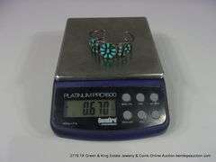 SILVER & MULTI-TONED TURQUOISE STONED BRACELET, SOUTHWEST FLORAL STYLE