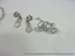 LOT 3: RHINESTONE FASHION JEWELRY - (1) NECKLACE (2) PAIR OF EARRINGS