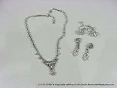 LOT 3: RHINESTONE FASHION JEWELRY - (1) NECKLACE (2) PAIR OF EARRINGS
