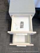 PADDED 2-DRAWER FILE CABINETS ON CASTERS