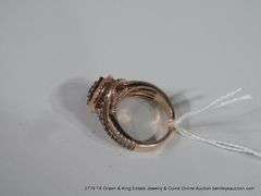 14KT ROSE GOLD LADIES' DINNER RING: CHOCOLATE & WHITE DIAMONDS, 1.95 TOTAL CT., SIZE 6 3/4