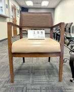 BROWN ARM LOBBY CHAIR