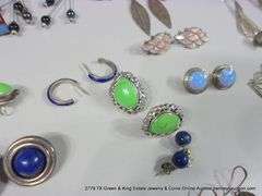 BAG: 20 PAIR SOUTHWEST DESIGN SILVER & STONE EARRINGS