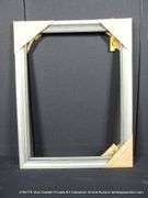 GREY METALIC PAINTED, CARVED WOODEN FRAME 21 X 27