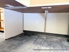 L-SHAPED DESK W/ OVERHEAD CABINET