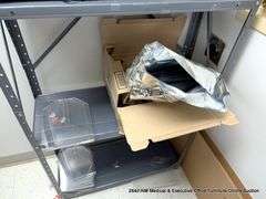 GRAY METAL SHELVING - *(IN CLOSET)*