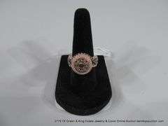 14KT ROSE GOLD LADIES' DINNER RING: CHOCOLATE & WHITE DIAMONDS, 1.95 TOTAL CT., SIZE 6 3/4