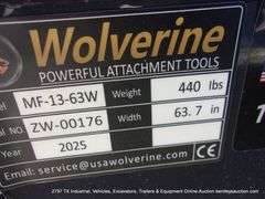 WOLVERINE SKID STEER MANURE FORK MODEL: MF-13-63W, S# ZW-00176