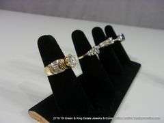 BAG: 5 ASSORTED SILVER & GOLD TONED & CZ FASHION RINGS