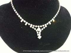 LOT 3: RHINESTONE FASHION JEWELRY - (1) NECKLACE (2) PAIR OF EARRINGS