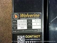 WOLVERINE BUCKET ATTACH 60" PALLET FORKS 4000 LB CAPACITY ATTACHMENT MODEL: TF2-66-4000G, S# ZW-0014