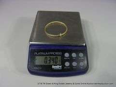 14K YELLOW GOLD BRACELET W/ SMALL DIAMOND ACCENT BAND