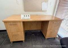 4-DRAWER WOOD DESK