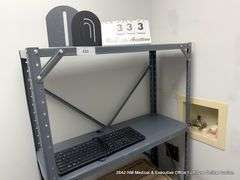GRAY METAL SHELVING - *(IN CLOSET)*