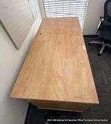 4-DRAWER WOOD DESK