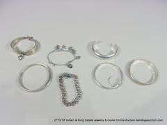 LOT 7: ASSORTED STERLING SILVER BRACELETS