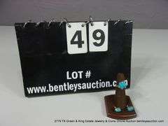 LOT: 3 PIECES 14K YELLOW GOLD TURQUOISE RING W/ MATCHING EARRINGS