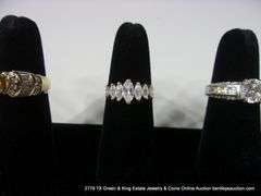 BAG: 5 ASSORTED SILVER & GOLD TONED & CZ FASHION RINGS