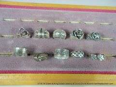 BAG: 10 ASSORTED SILVER, STERLING SILVER, JAMES AVERY RINGS