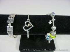 LOT 3: STERLING SILVER FASHION BRACELETS (1) JAMES AVERY (1) PANDORA, (1) MUTINY