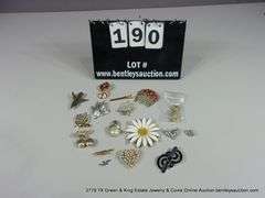BAG: ASSORTED FASHION PINS - DAISY, OWLS, PIANO, CHERRIES, CANDY CANE, ROADRUNNERS