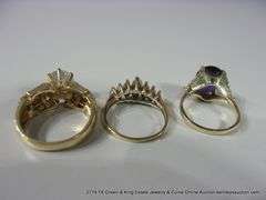 BAG: 5 ASSORTED SILVER & GOLD TONED & CZ FASHION RINGS