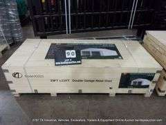 KJ ALLMETAL UNUSED DOUBLE GARAGE SHED, KJ MODEL: K2223, 23FT. X 22FT.