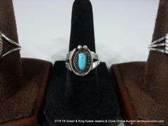 LOT 3: SILVER & MIXED TONED TURQUOISE STONED RINGS, SOUTHWEST DESIGN