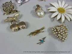 BAG: ASSORTED FASHION PINS - DAISY, OWLS, PIANO, CHERRIES, CANDY CANE, ROADRUNNERS