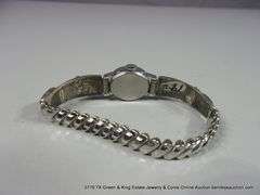 SOUTHWEST DESIGN SILVER & TURQUOISE BRACELET W/ TIMEX WATCH