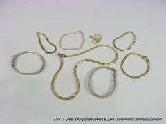 LOT: 8 GOLD TONED/GOLD PLATED BRACELETS AND NECKLACES