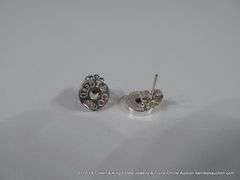 TIFFANY & CO. STERLING SILVER 1837 COLLECTION TOGGLE STYLE EARRINGS