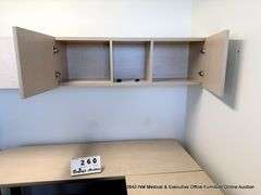L-SHAPED DESK W/ OVERHEAD CABINET