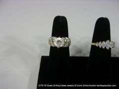 BAG: 5 ASSORTED SILVER & GOLD TONED & CZ FASHION RINGS