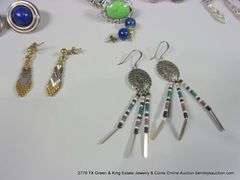 BAG: 20 PAIR SOUTHWEST DESIGN SILVER & STONE EARRINGS