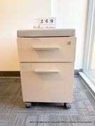 PADDED 2-DRAWER FILE CABINETS ON CASTERS