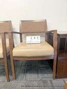 BROWN ARM LOBBY CHAIR