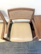 BROWN ARM LOBBY CHAIR