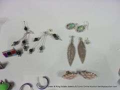 BAG: 20 PAIR SOUTHWEST DESIGN SILVER & STONE EARRINGS