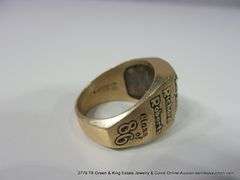 LOT 2: MEN'S RINGS - 10K YELLOW GOLD HIGH SCHOOL RINGS, BROWNWOOD, 1986,