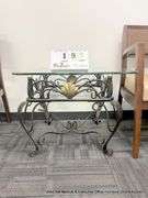 GLASS TOP METAL TABLE