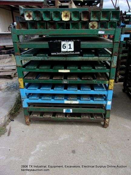 STACK: 9 METAL FRAMED STACK-ALL PALLETS W/ ARMS (9X MONEY)