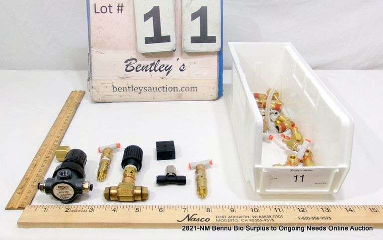 BIN: BRASS FITTINGS - MISC - CONTENTS ONLY