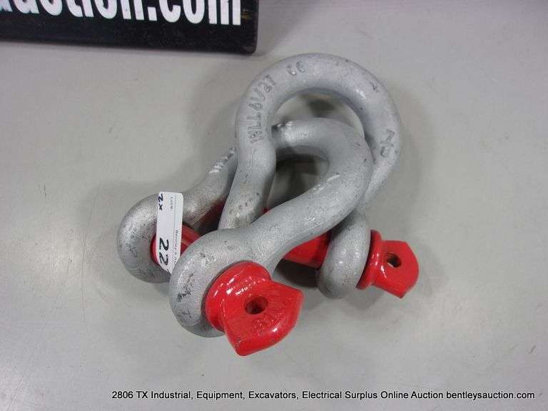 JK ALL METAL KG45 HEAVY DUTY STEEL SHACKLES /LIFTING SHACKLES - 6-1/2 TON X 7/8" (2X MONEY)