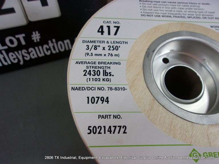 BOX: GREENLEE 3/8" YELLOW GENERAL PURPOSE ROPE