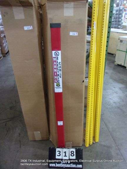 BOX: RED BURIED CABLE MARKER POLES - ELECTRICAL CABLE